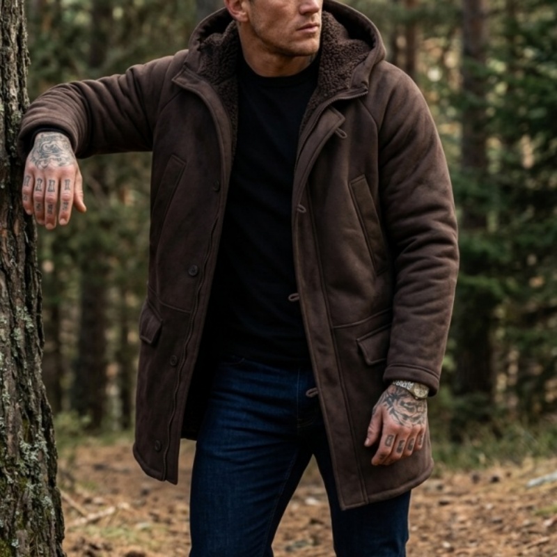 Men'S Outdoor Hunting Jacket - Jaket Musim Dingin Pria Berlapis Bulu