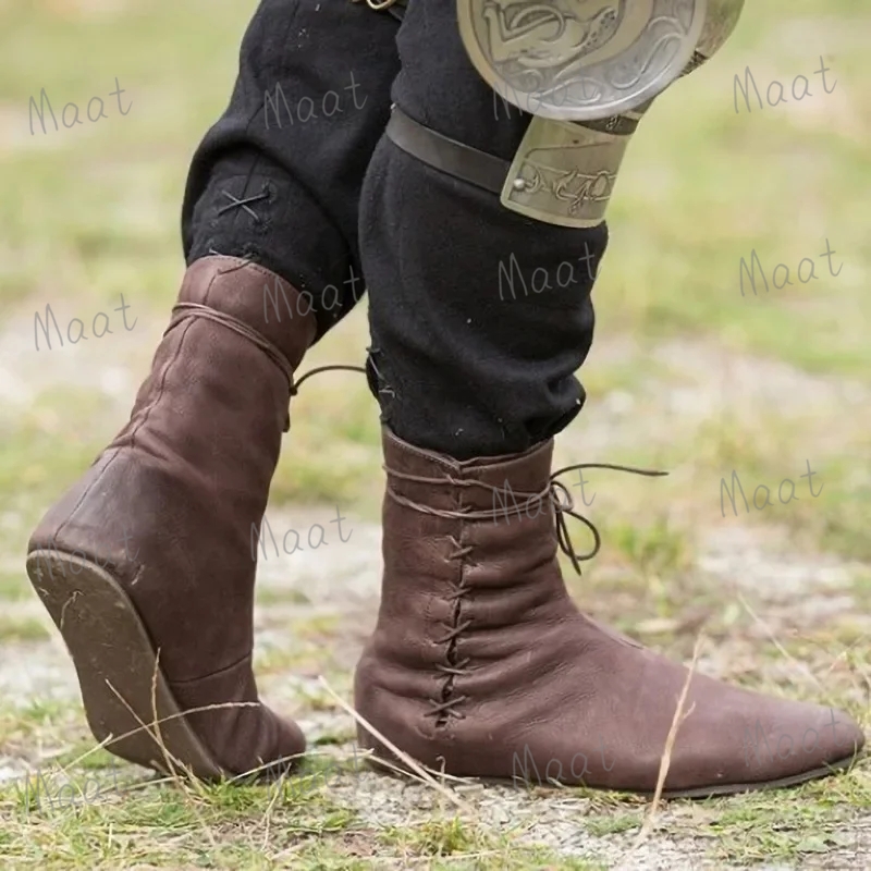 Hunting Outdoor Boots - Bot kulit PU wanita, kostum Cosplay