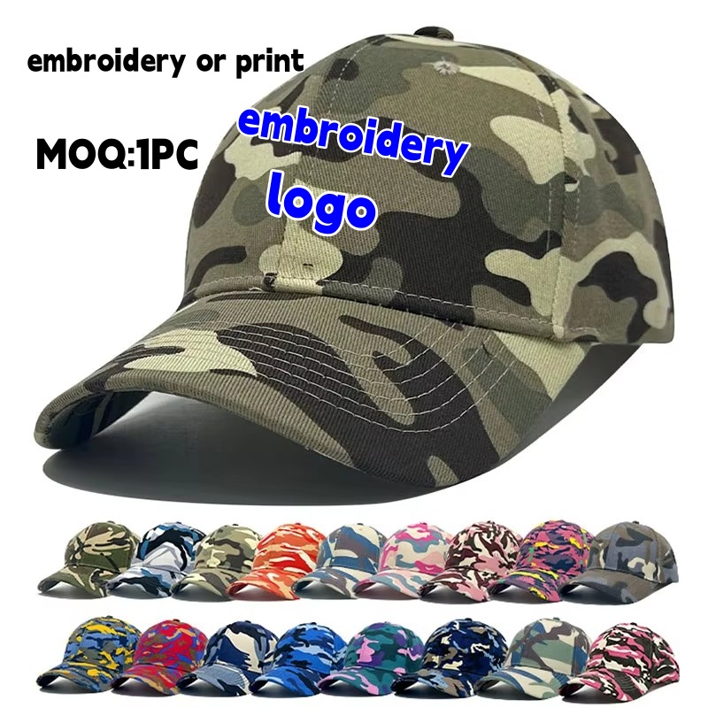 Outdoor Hunting Logo - Topi Baseball Bordir Logo Kustom, Solid,