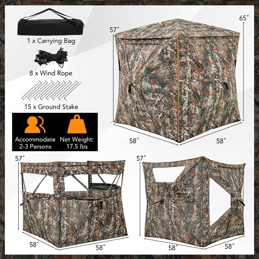 Hunting Outdoor - Tenda Berburu 5-in-1 yang Dapat Dilepas,