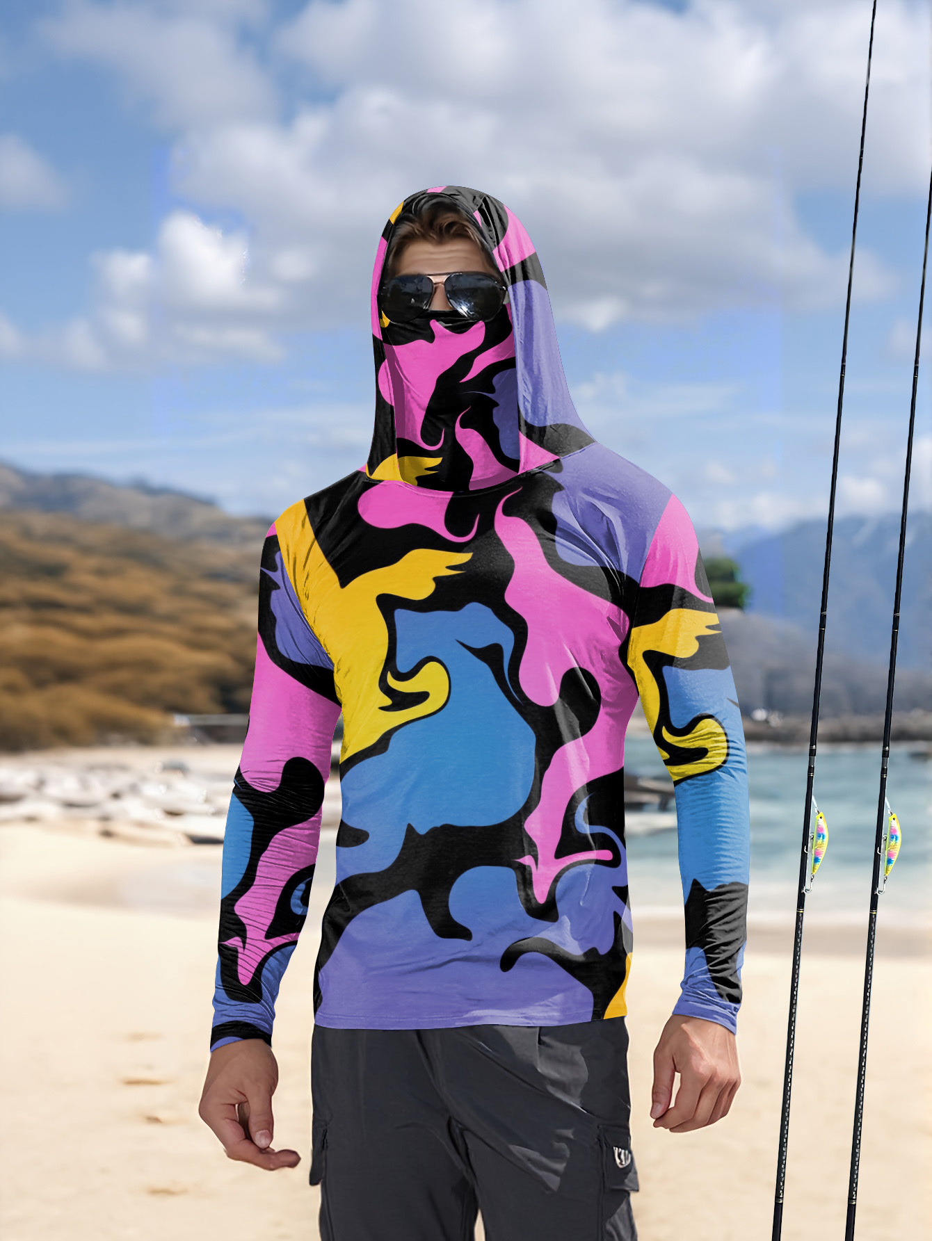 Kaos hoodie mancing pria lenga - Hunting Outdoor ulasan dan harga