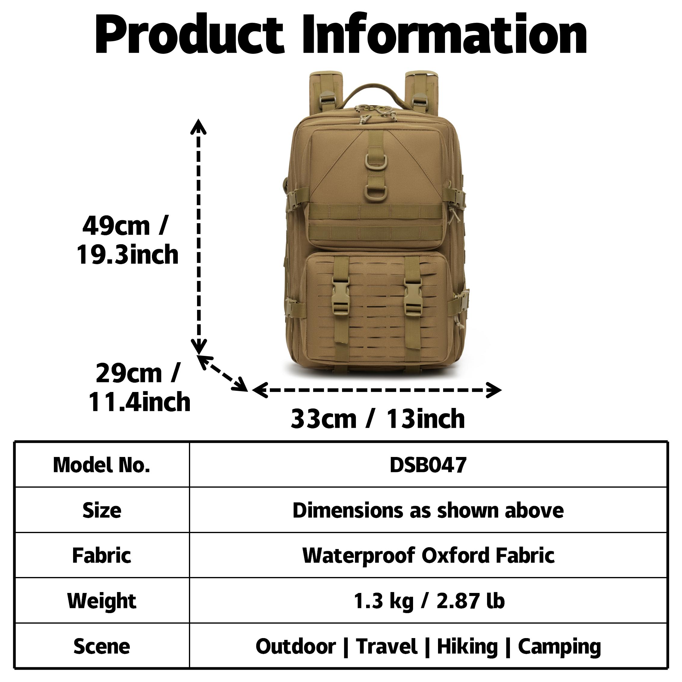 Ransel Taktis Outdoor Kapasita - Outdoor Hunting Logo ulasan dan harga