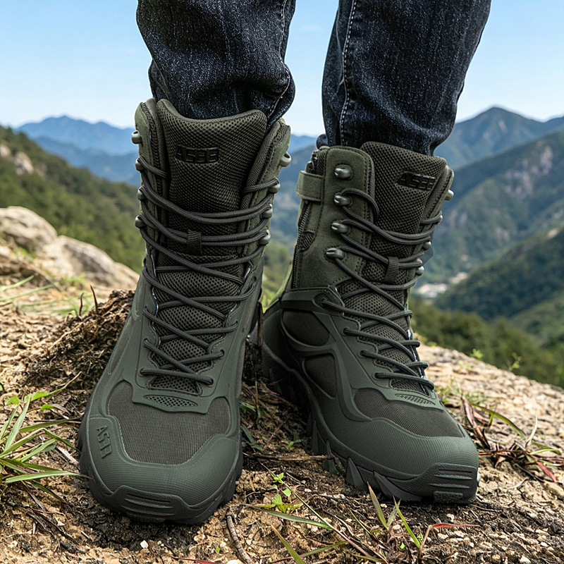 Sepatu Bot Taktis Pria Sepatu  - Hunting Outdoor Boots ulasan dan harga