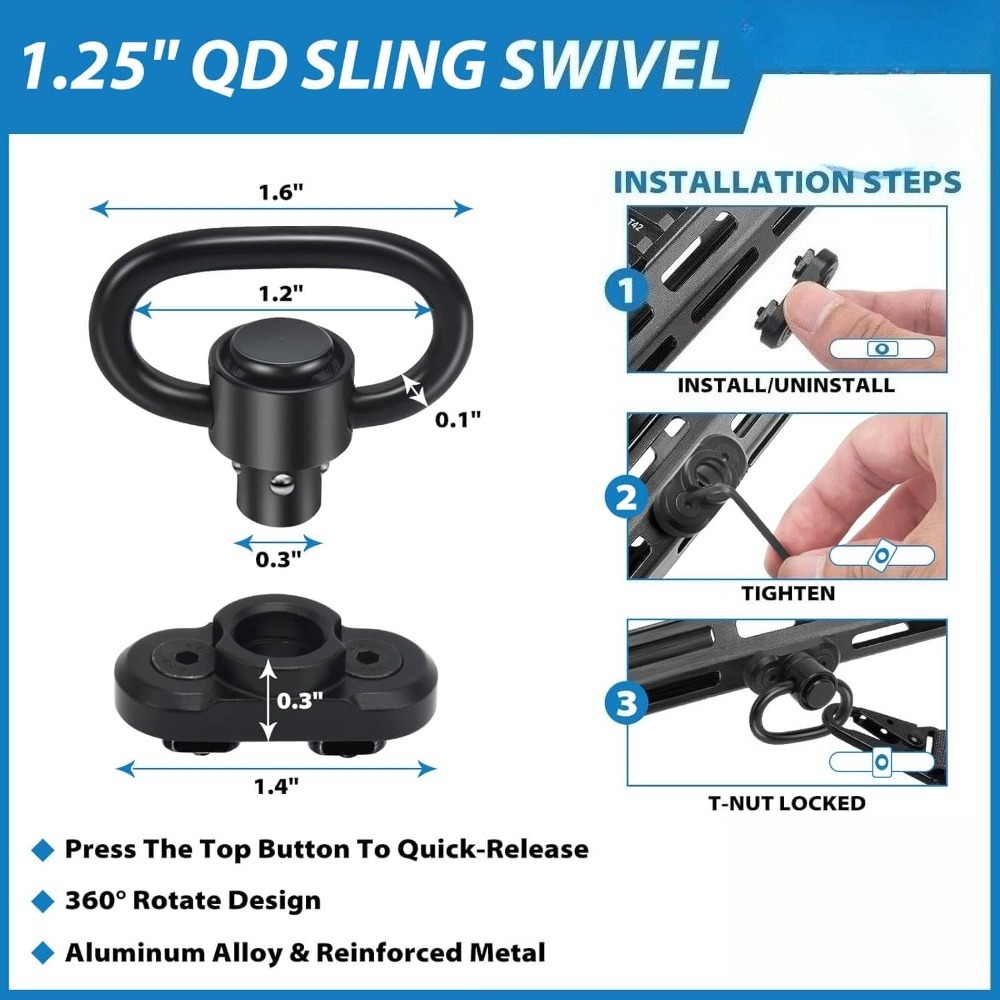Sling Senapan Taktis 2 Titik Q - Rifle Sling Swivel ulasan dan harga