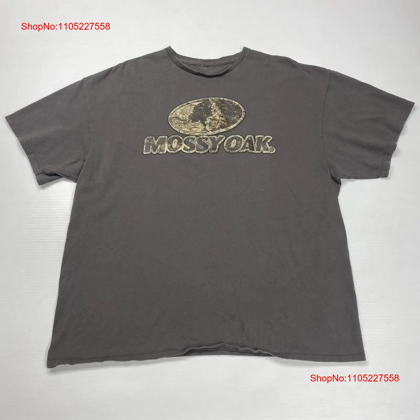 Kaos Pria Mossy Oak M Abu-abu  - Outdoor Hunting Logo ulasan dan harga