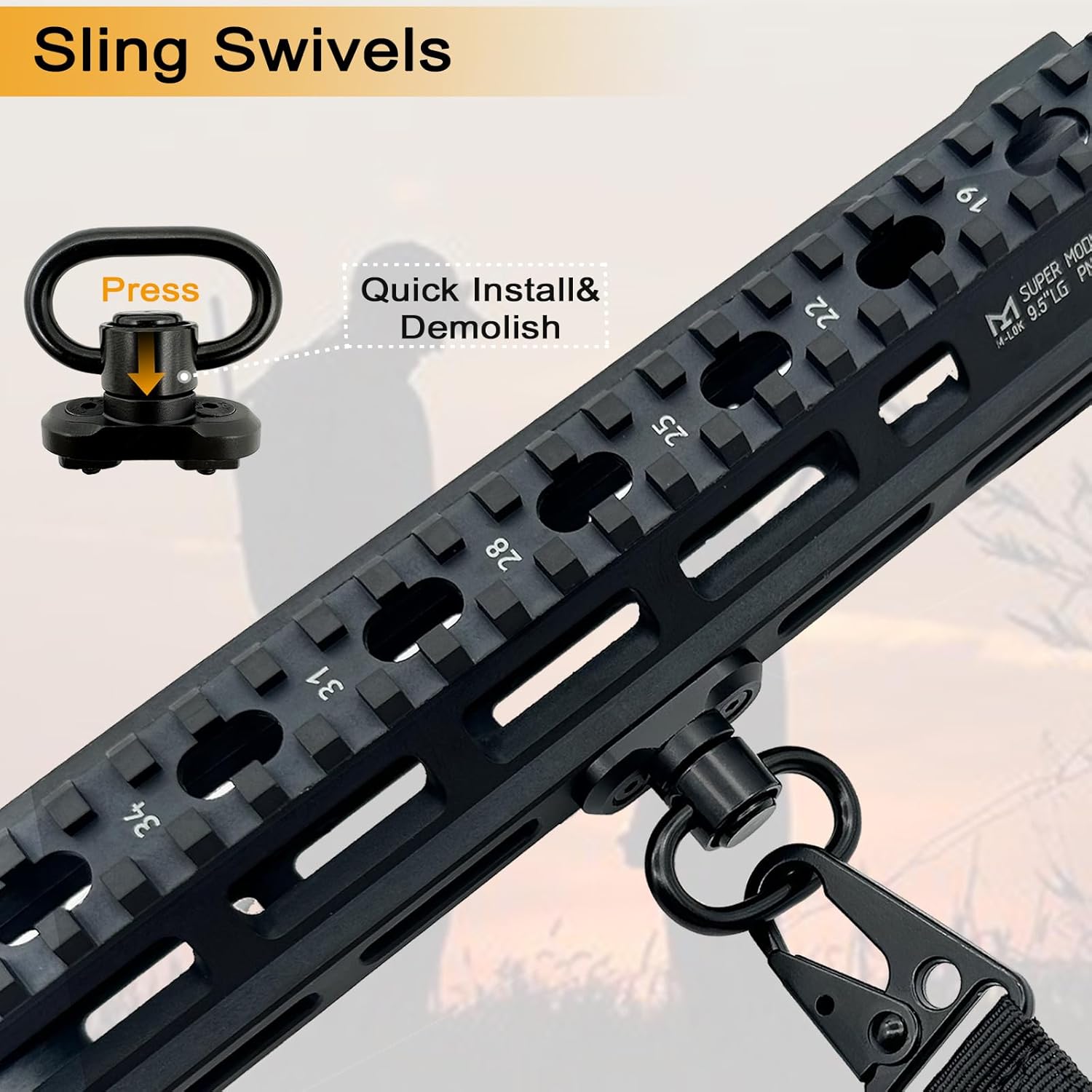 Selempang Senapan QD 2 Titik d - Rifle Sling Swivel ulasan dan harga